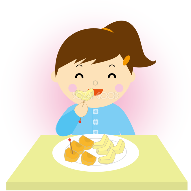 りんご 食べる イラスト詳細 3位