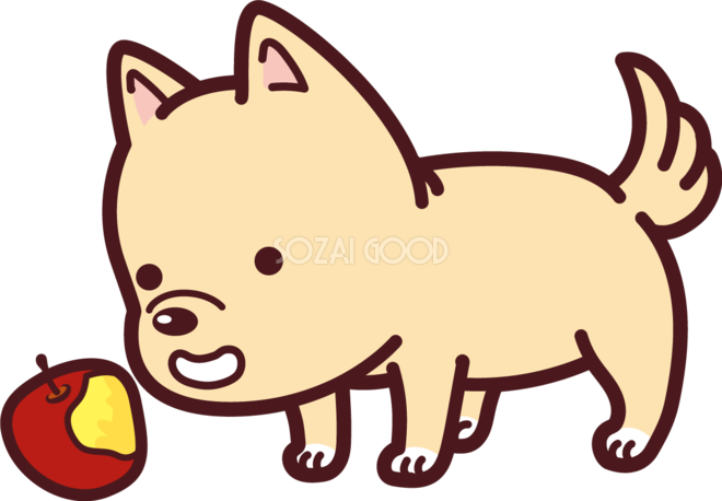りんご 食べる イラスト詳細 5位
