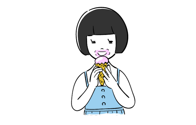 アイス 食べ てる イラスト詳細 9位