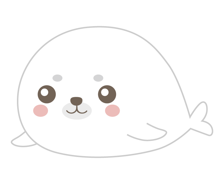 アザラシ かわいい イラスト詳細 2位