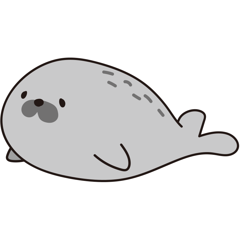 アザラシ かわいい イラスト詳細 3位