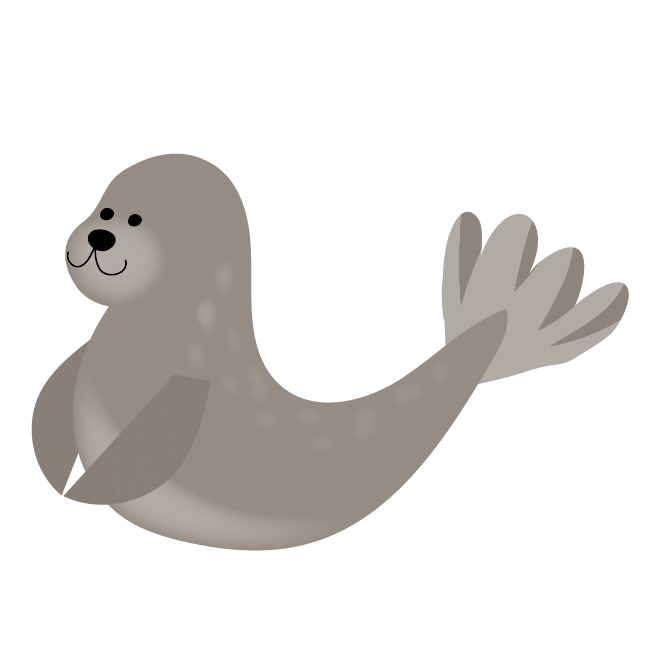 アザラシ かわいい イラスト詳細 5位