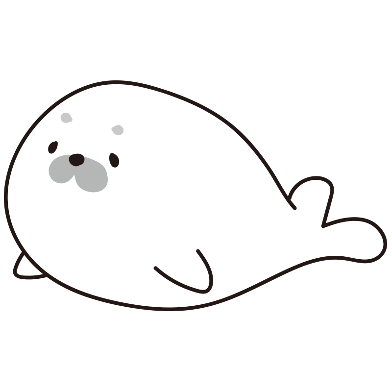 アザラシ かわいい イラスト詳細 7位
