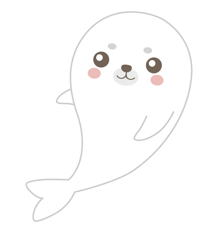 アザラシ かわいい イラスト詳細 9位