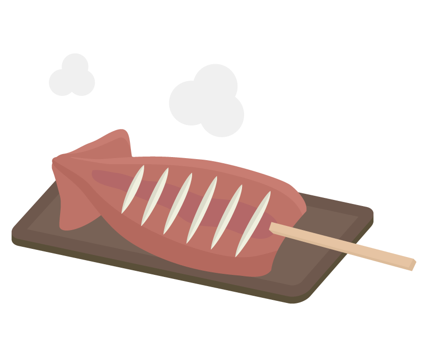 イカ 焼き イラスト詳細 8位