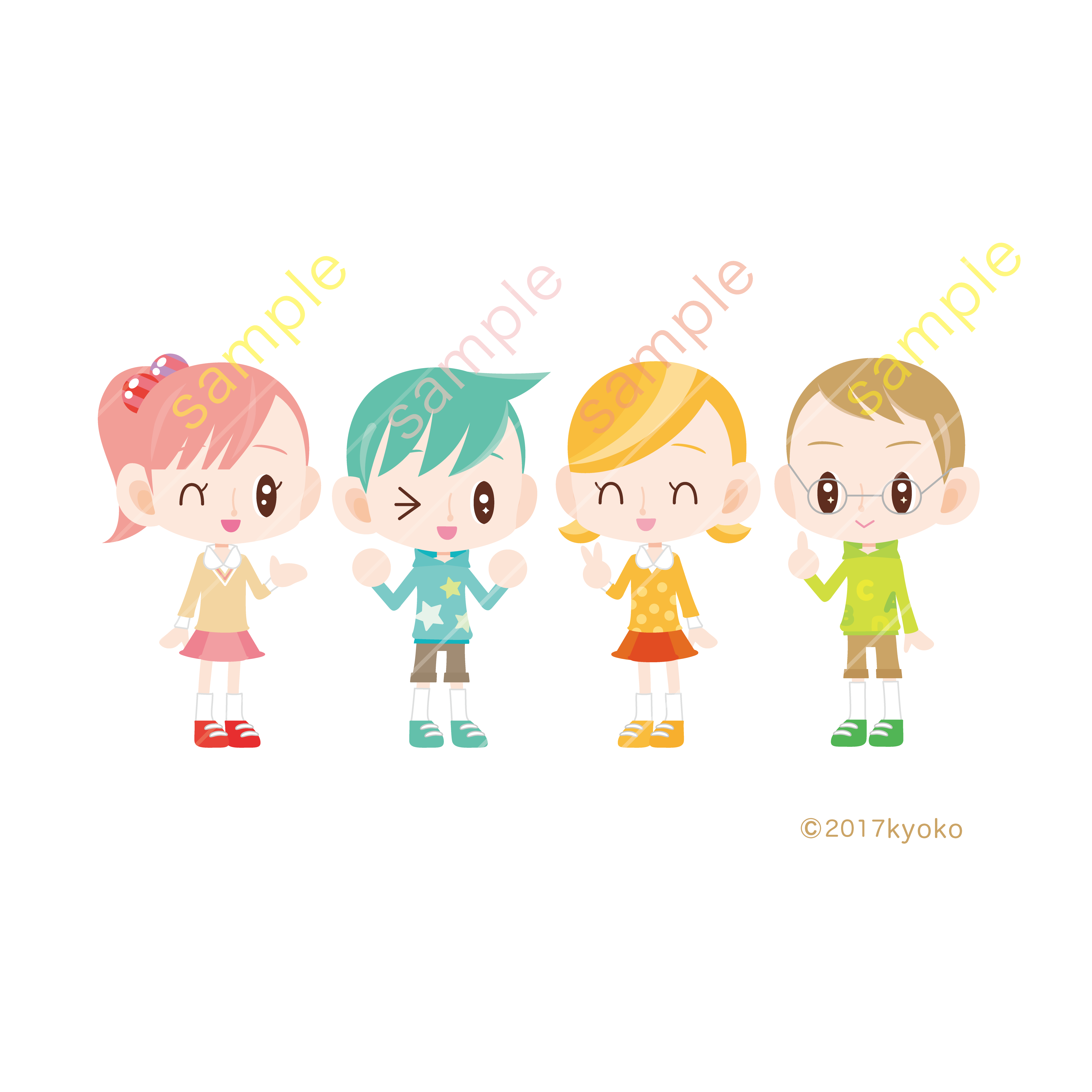 イラスト 4 人詳細 4位