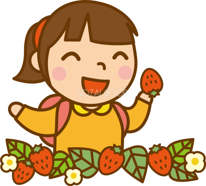 イラスト いちご 狩り詳細 2位