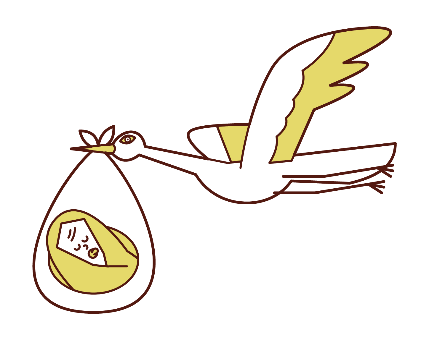イラスト コウノトリ詳細 3位