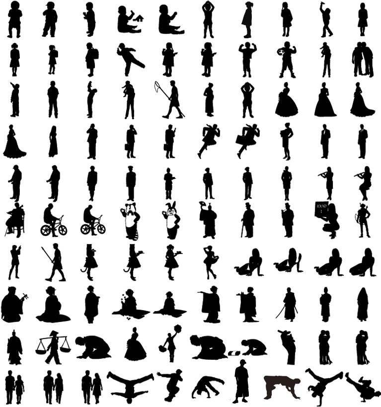 イラスト シルエット 人詳細 11位