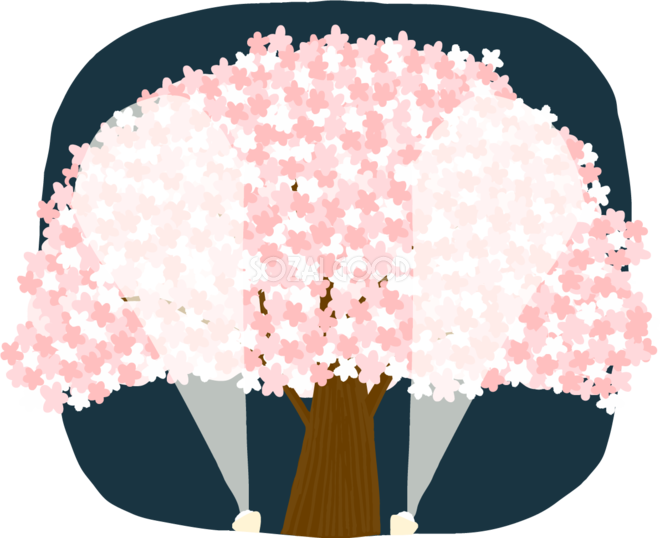 イラスト 夜桜詳細 4位