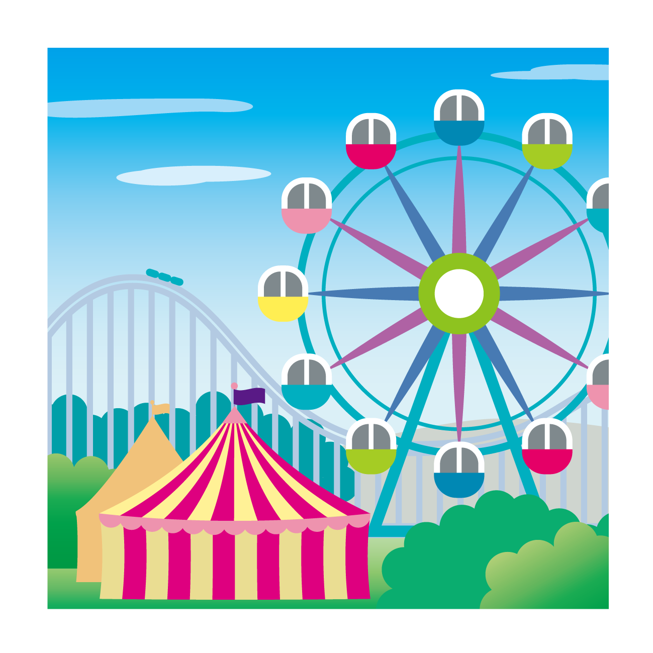 イラスト 遊園 地詳細 10位