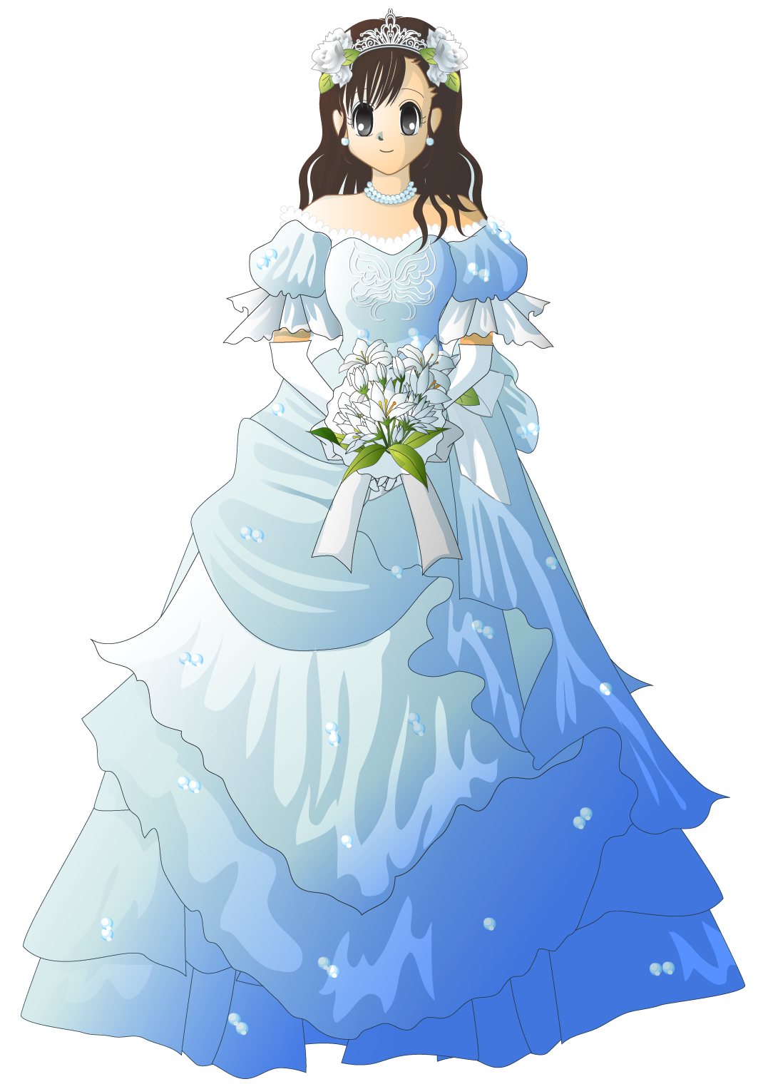 ウエディング ドレス イラスト詳細 3位