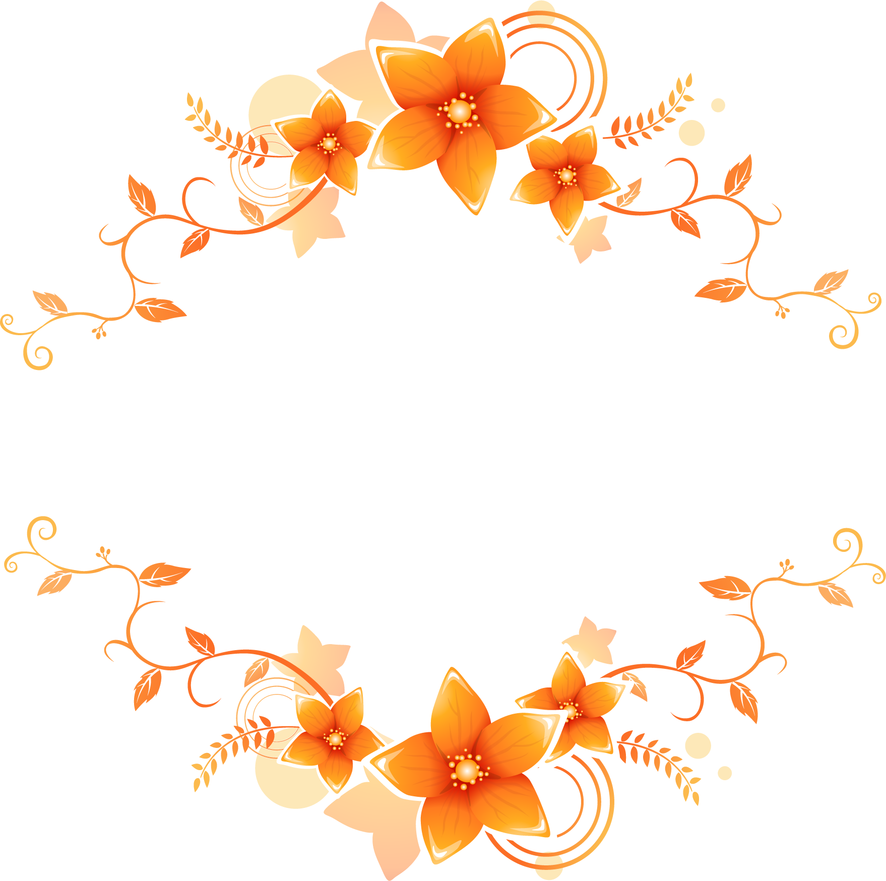 オレンジ 花 イラスト - KibrisPDR