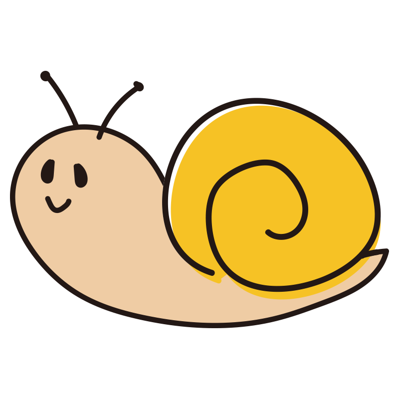 カタツムリ イラスト 無料詳細 6位
