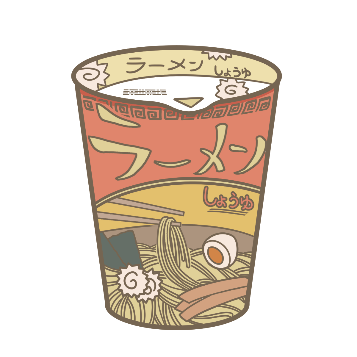 カップ 麺 イラスト詳細 7位