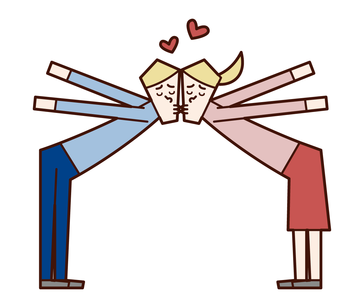 カップル キス イラスト詳細 4位