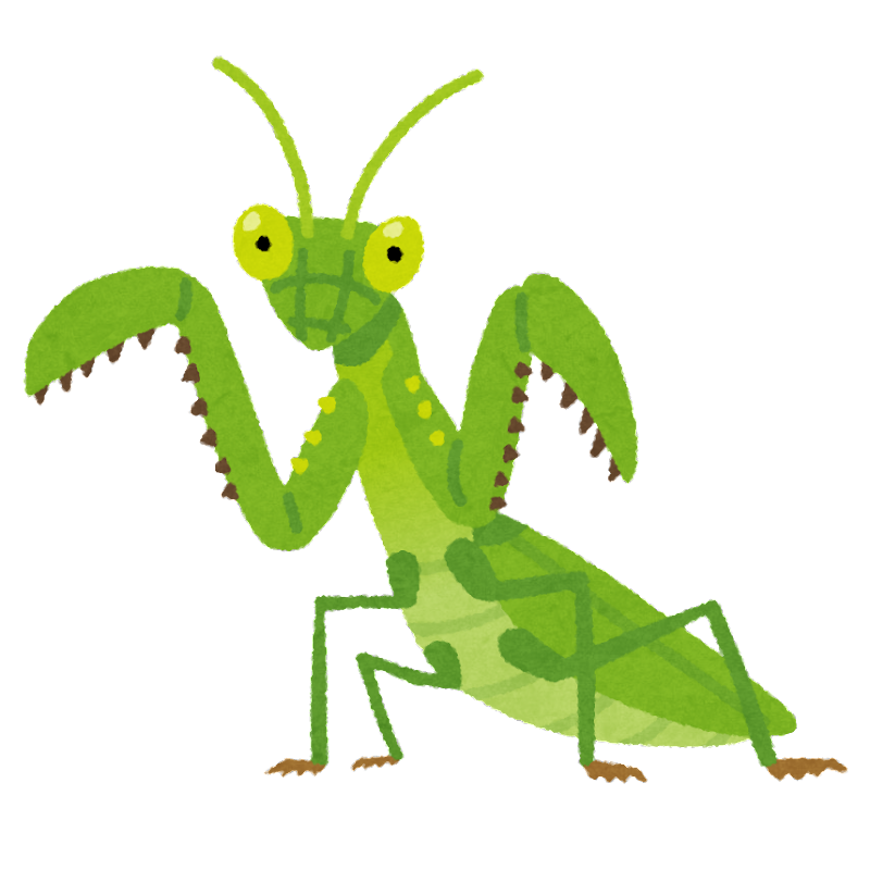 カマキリ イラスト リアル詳細 3位