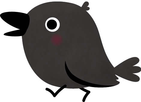 カラス かわいい イラスト詳細 5位