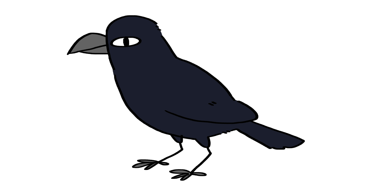 カラス イラスト かっこいい詳細 8位
