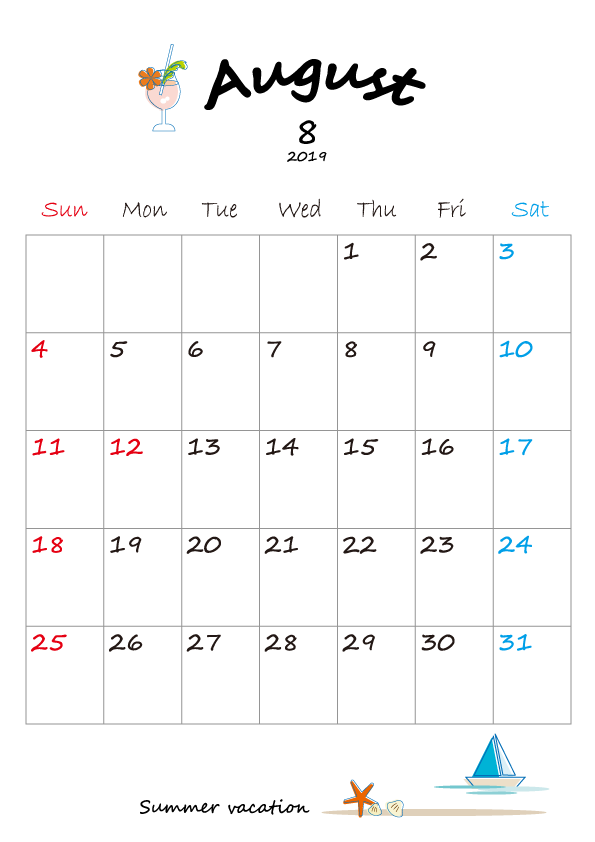 カレンダー 8 月 無料 - KibrisPDR
