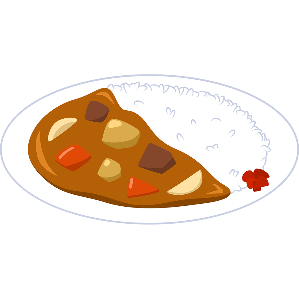 カレー イラスト 無料詳細 6位