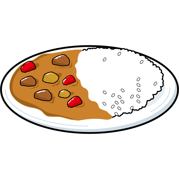カレー イラスト 無料詳細 8位