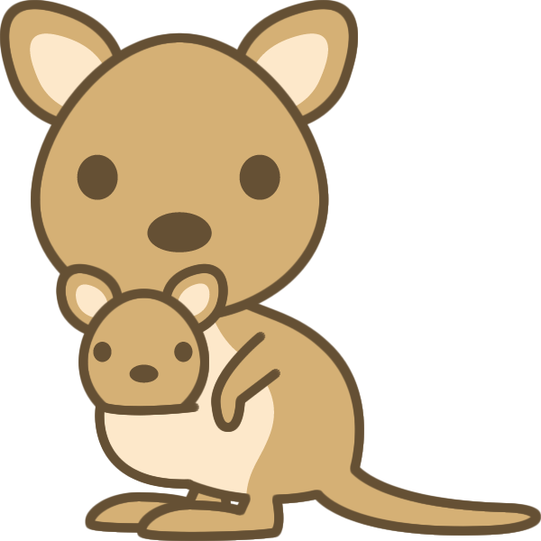 カンガルー イラスト 簡単詳細 2位