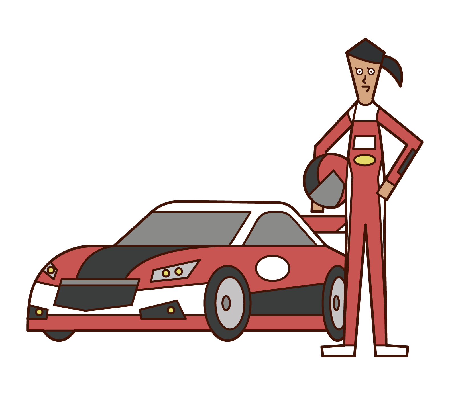 カー レース イラスト詳細 3位