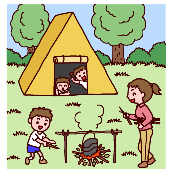 キャンプ イラスト 無料詳細 11位