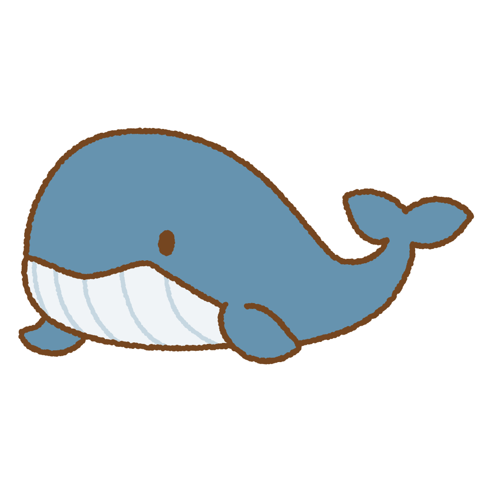 クジラ かわいい イラスト詳細 2位