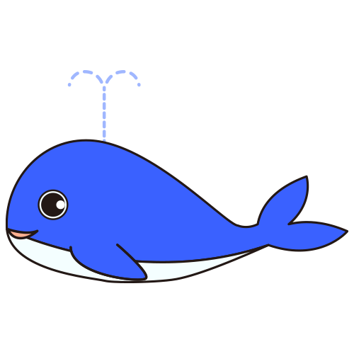クジラ かわいい イラスト詳細 6位