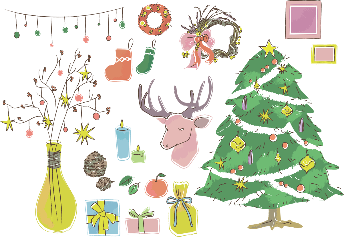クリスマス イラスト おしゃれ 手書き詳細 8位
