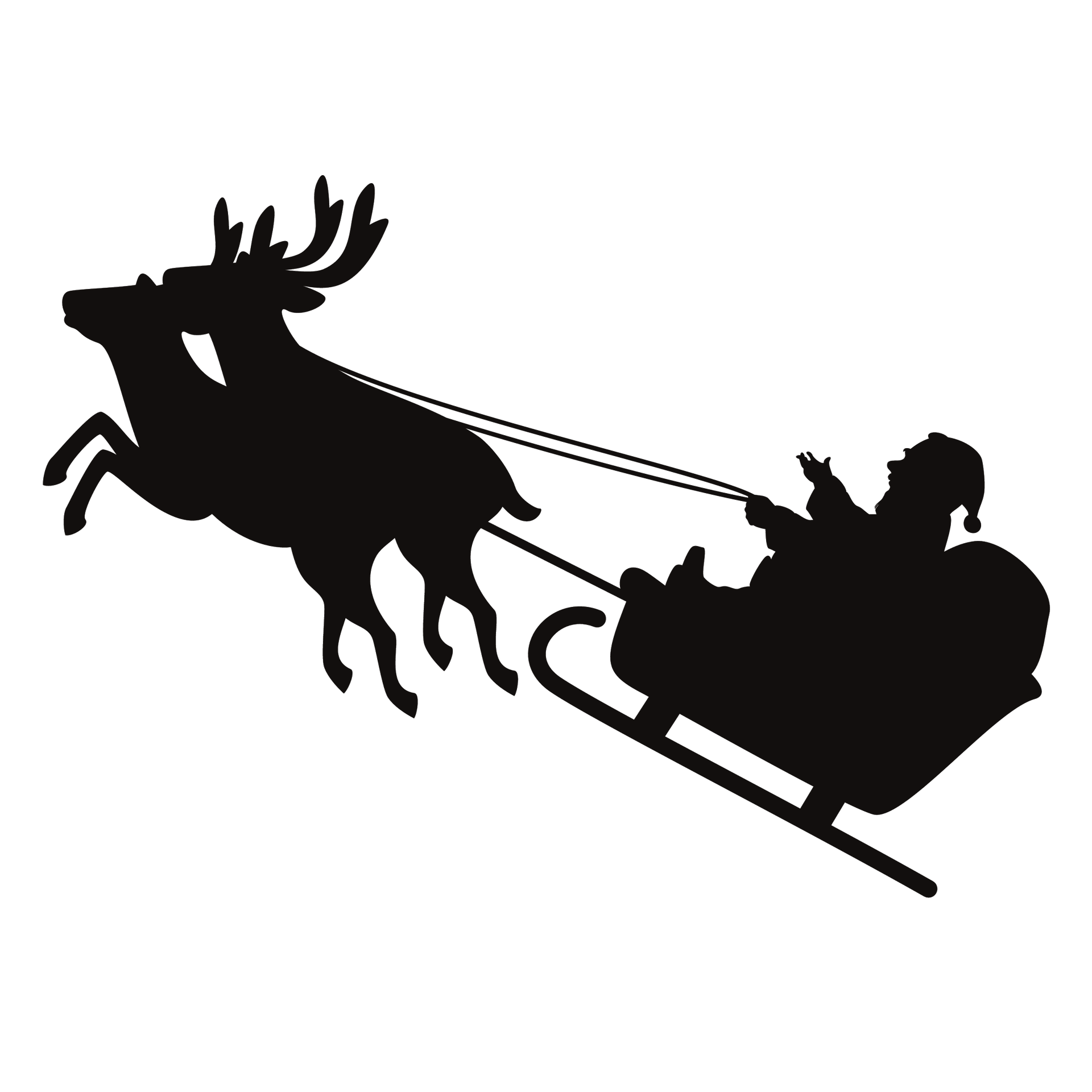 クリスマス イラスト シルエット詳細 3位