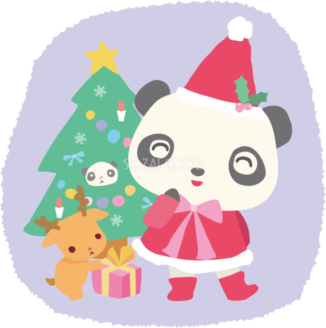 クリスマス イラスト 動物詳細 2位