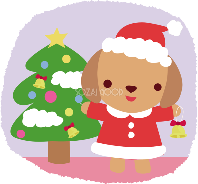 クリスマス イラスト 動物詳細 10位