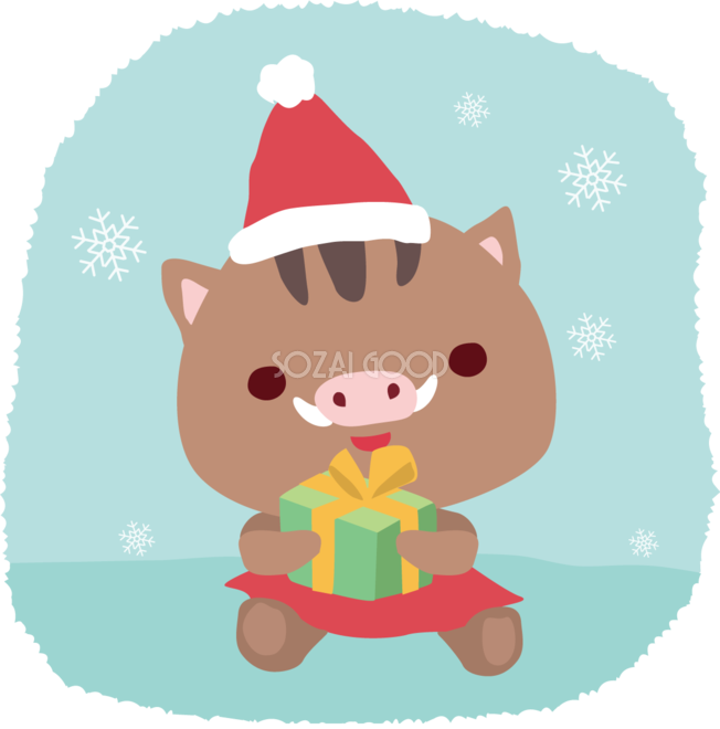 クリスマス イラスト 動物詳細 11位