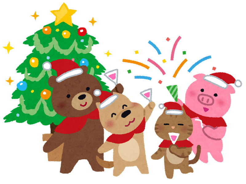 クリスマス イラスト 動物詳細 3位