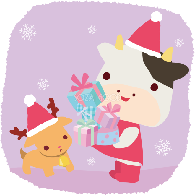 クリスマス イラスト 動物詳細 4位