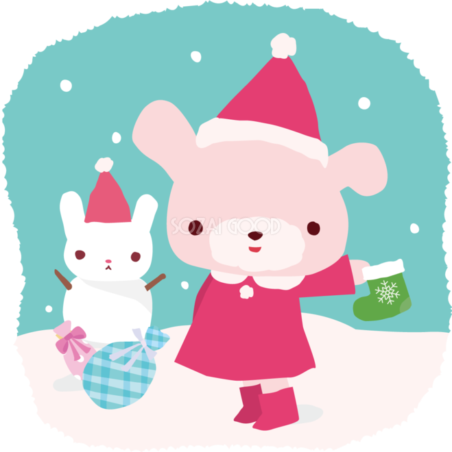 クリスマス イラスト 動物詳細 5位