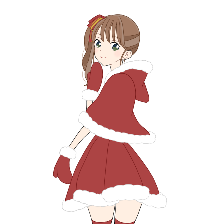 クリスマス イラスト 女の子 簡単詳細 2位