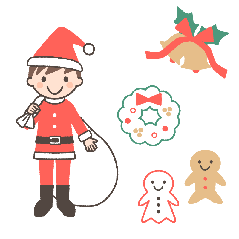 クリスマス イラスト 女の子 簡単詳細 8位