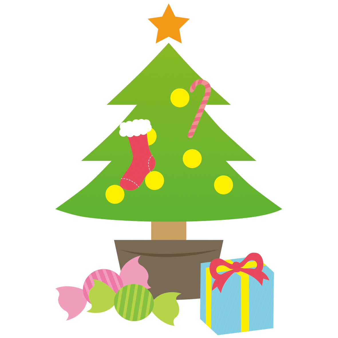 クリスマス ツリー イラスト シンプル詳細 6位