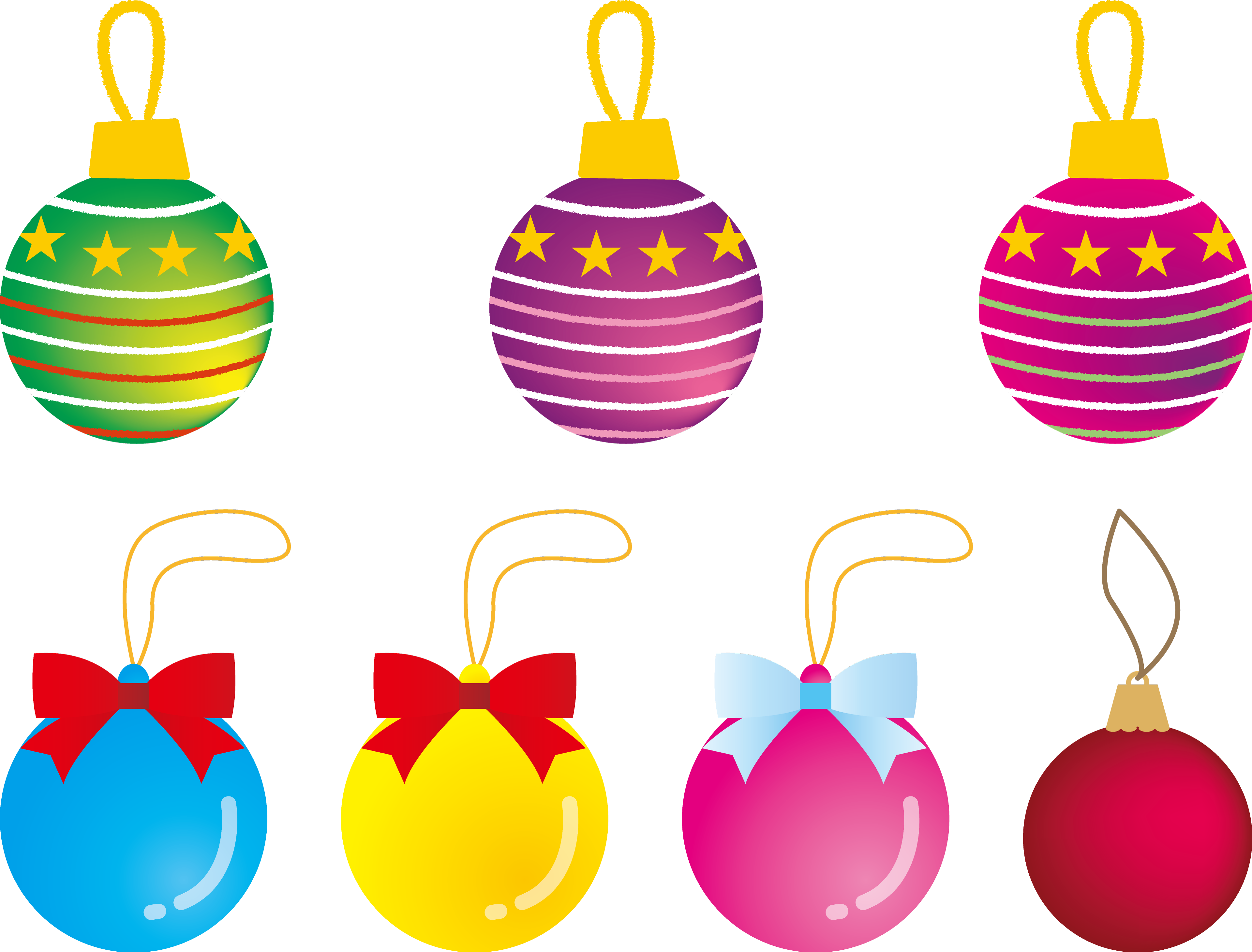 クリスマス ツリー オーナメント イラスト詳細 11位