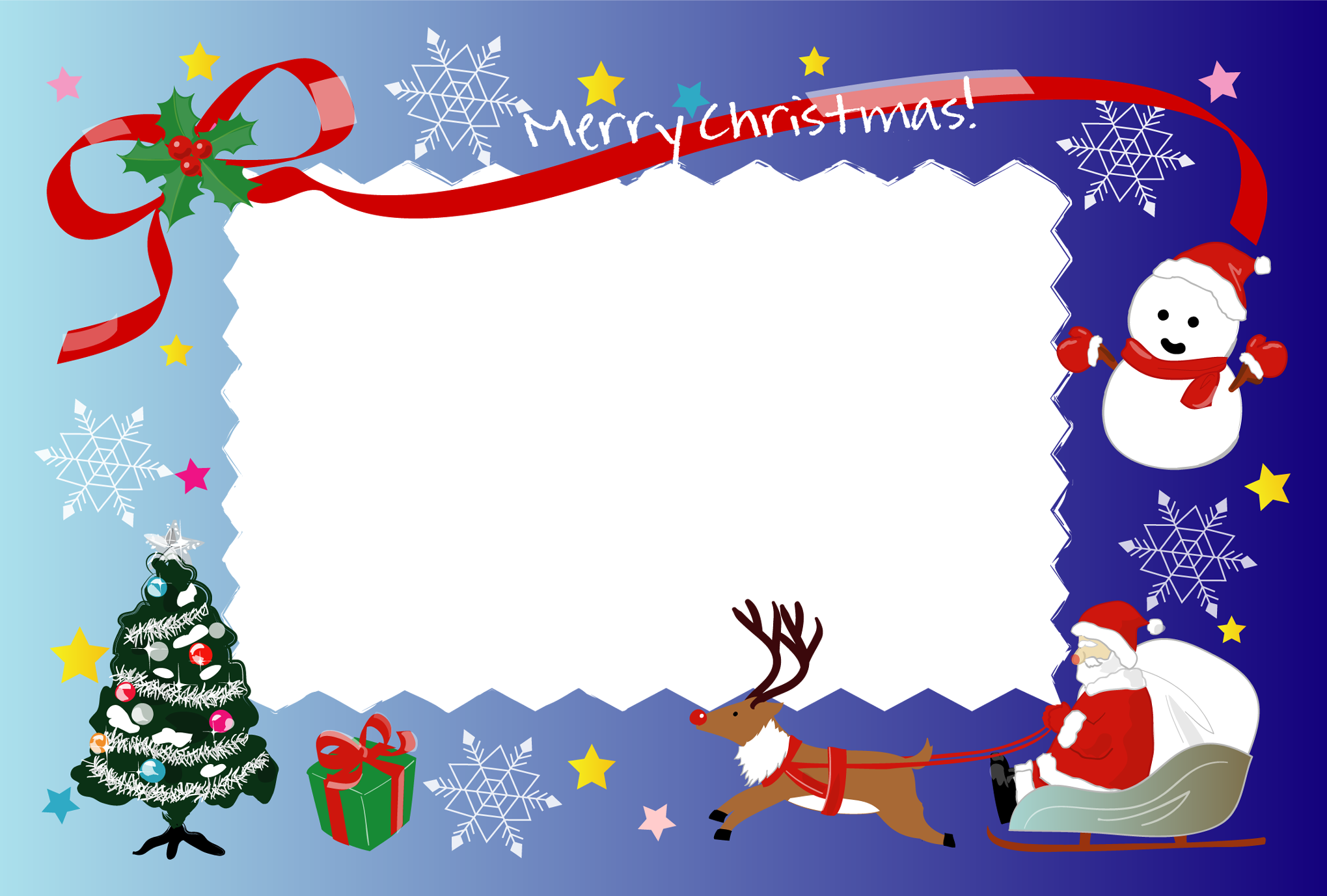 クリスマス メッセージ カード テンプレート詳細 3位
