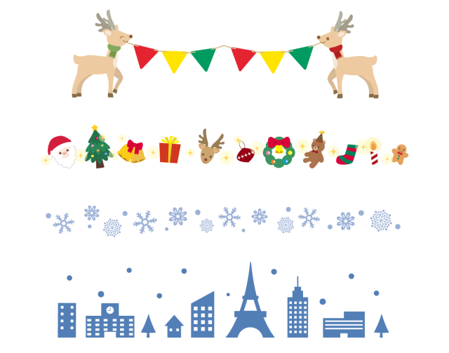 クリスマス ライン イラスト詳細 6位