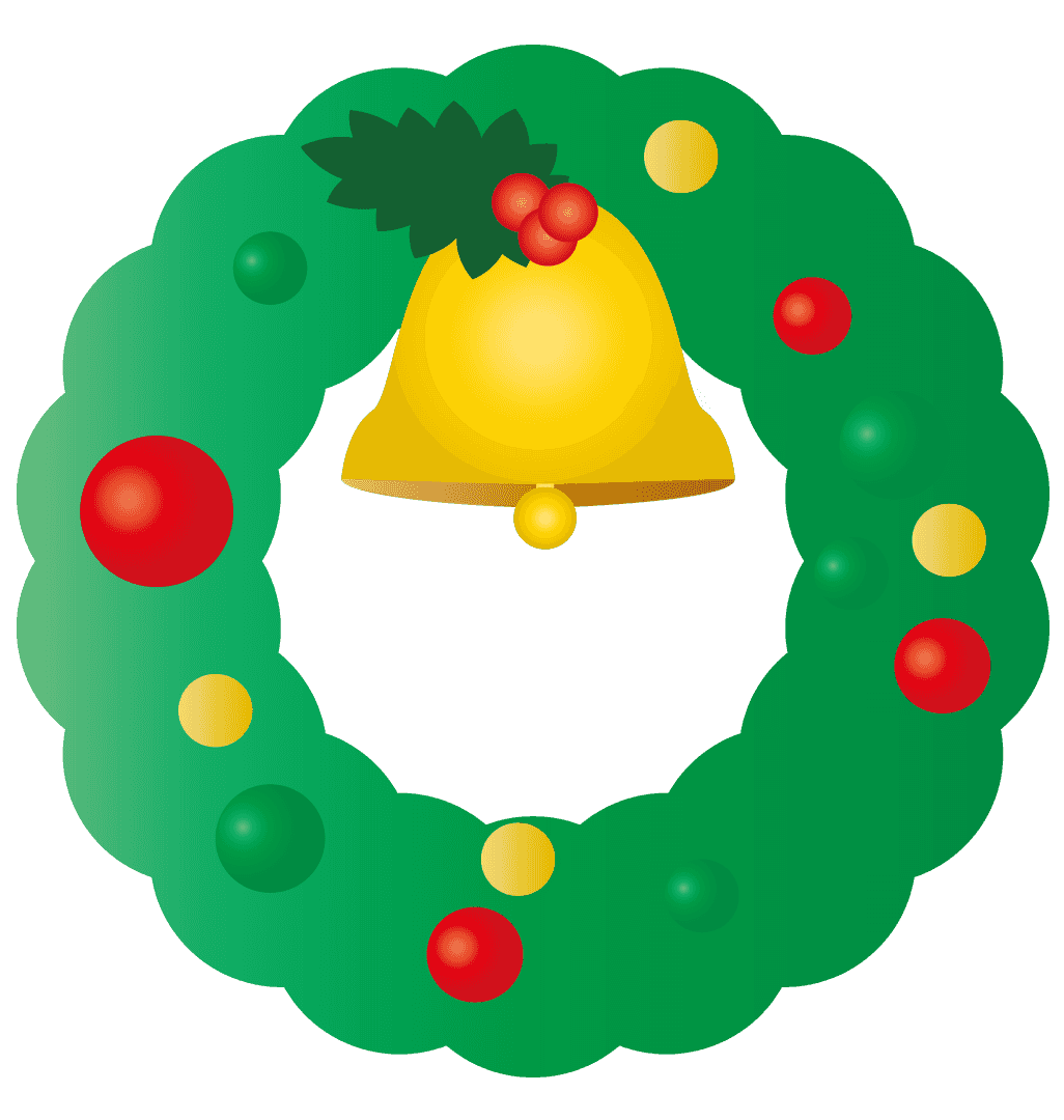 クリスマス リース イラスト 無料詳細 3位