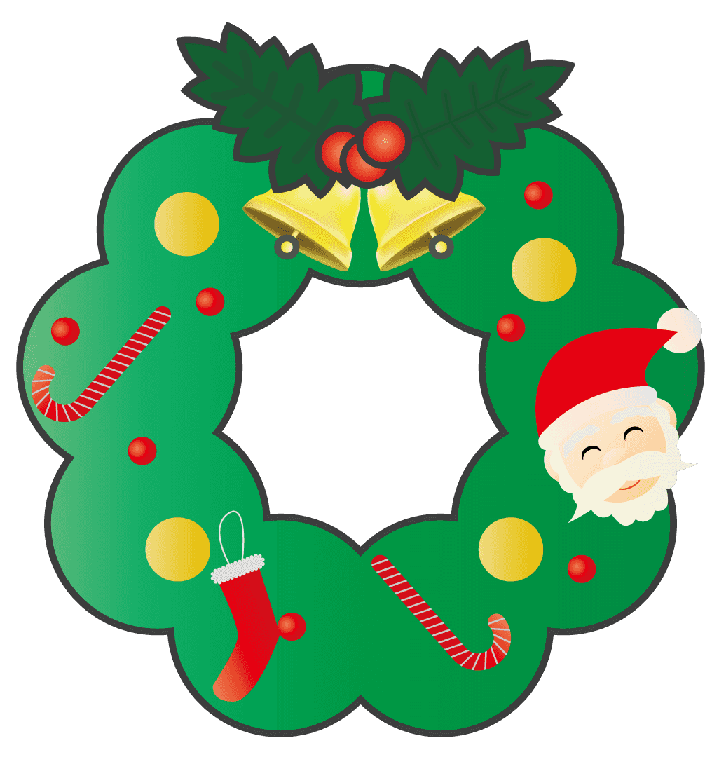 クリスマス リース イラスト 無料詳細 4位