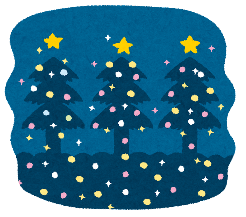 クリスマス 夜景 イラスト詳細 4位