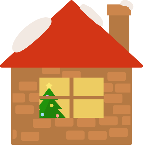 クリスマス 家 イラスト - KibrisPDR
