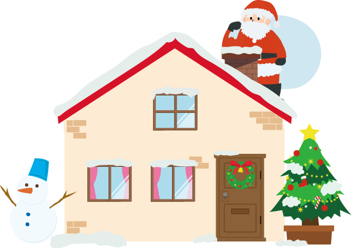 クリスマス 家 イラスト詳細 5位